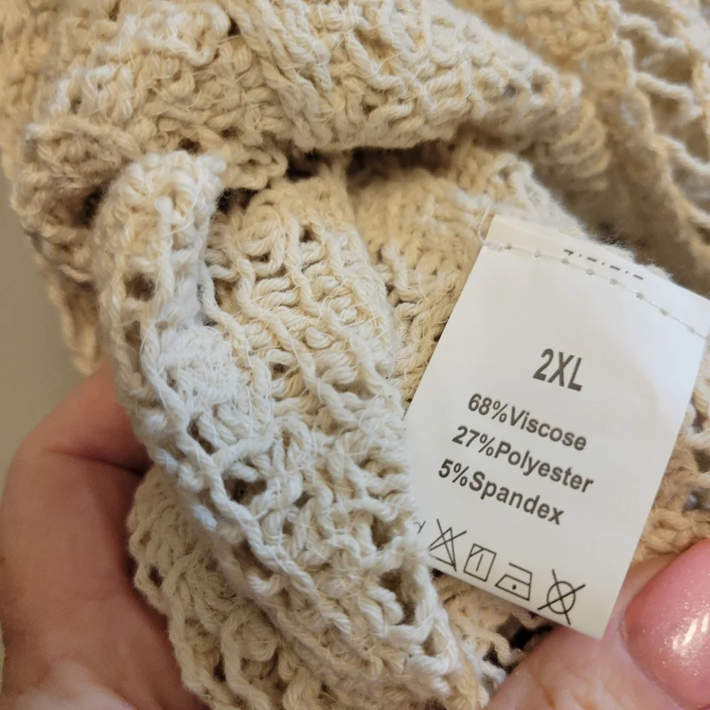 Cream Crochet Sleeveless Top - Picture 3 of 4